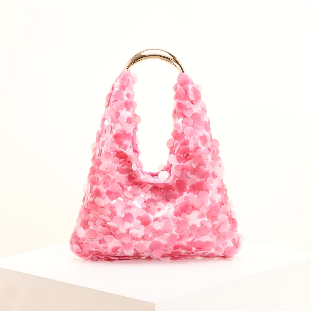 Luna Crescent Sequin Handbag – Chic & High-End