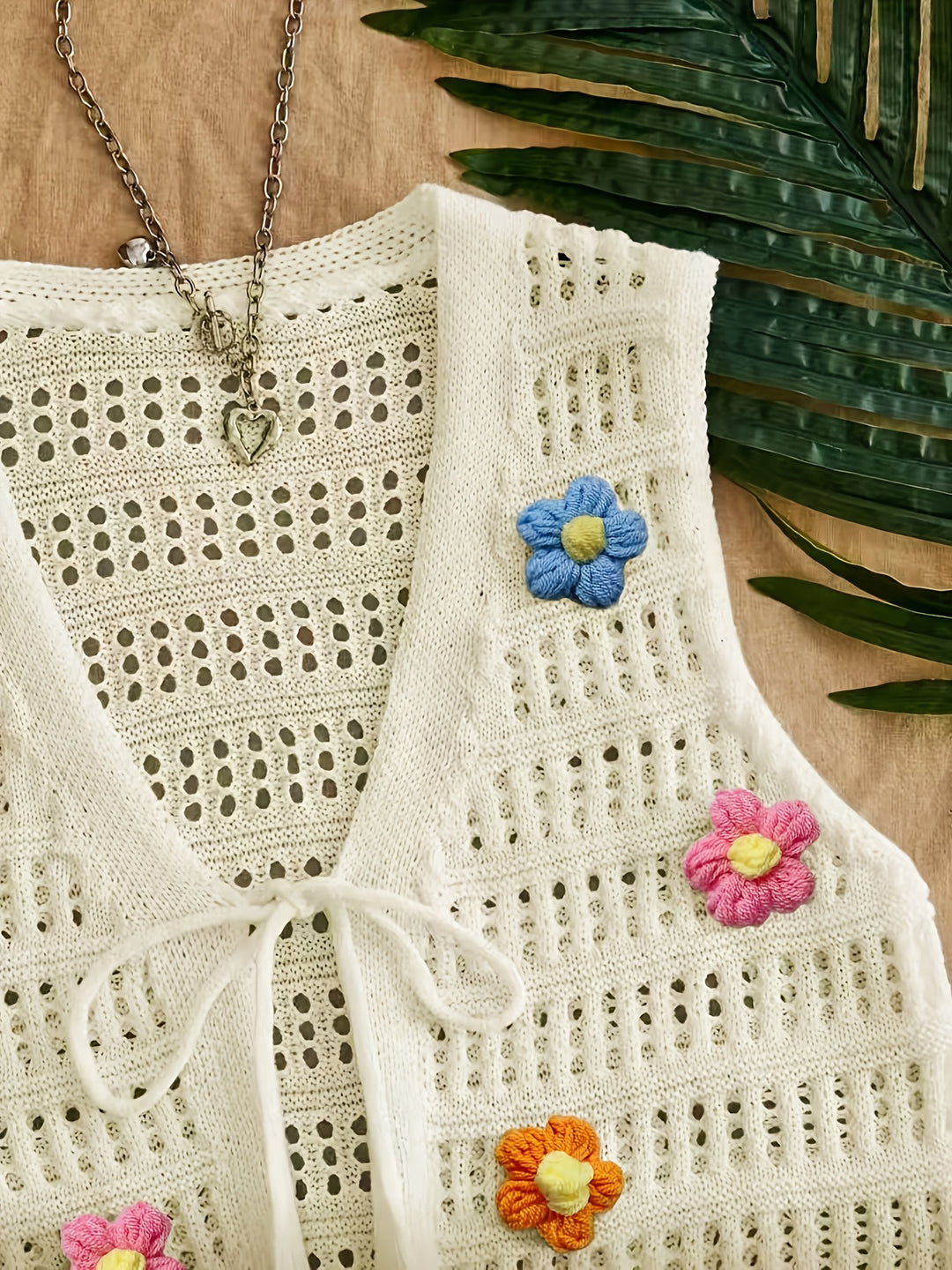 The Floral Open-Knit Cardigan