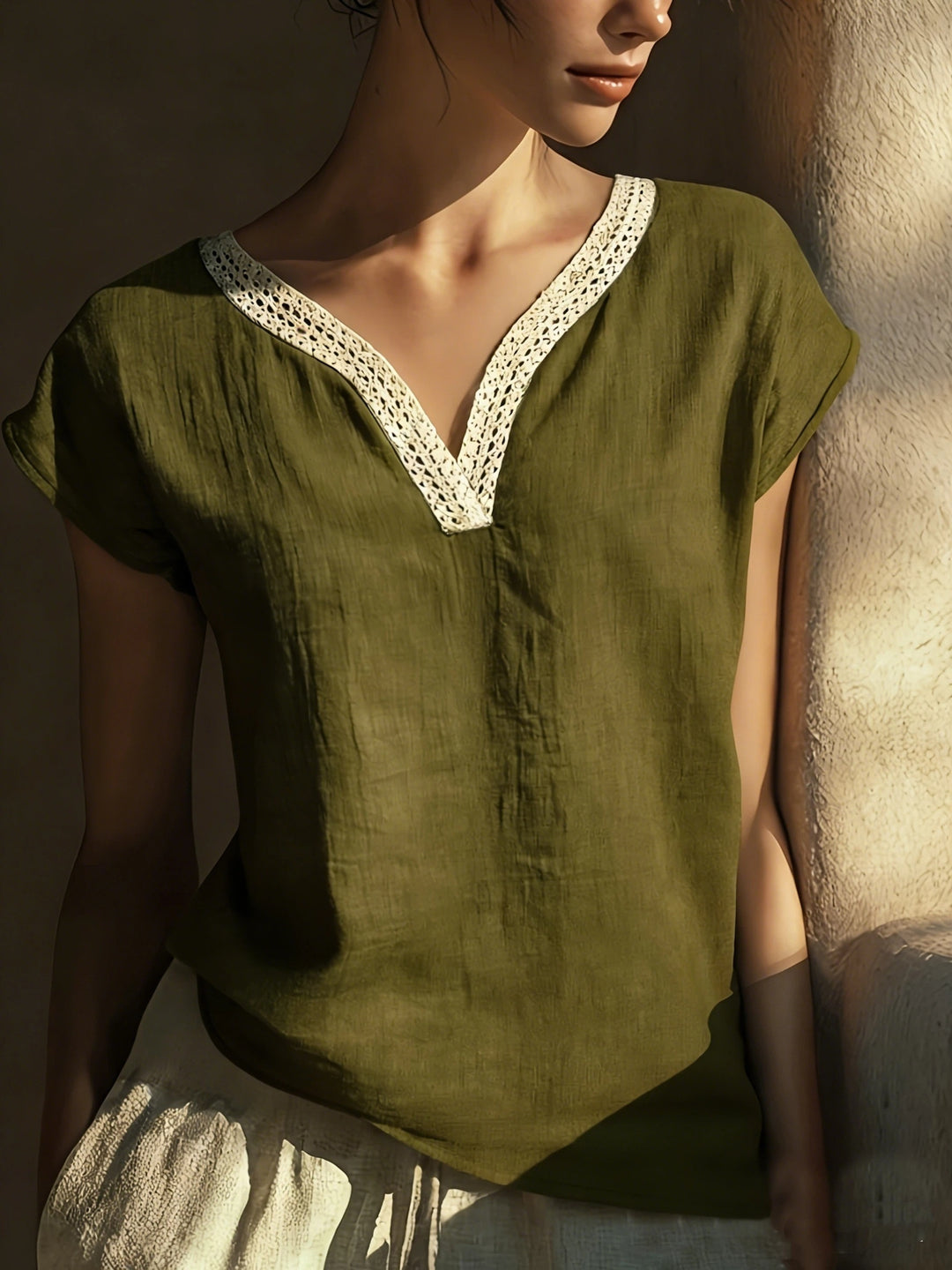 The Lace V-Neck Blouse
