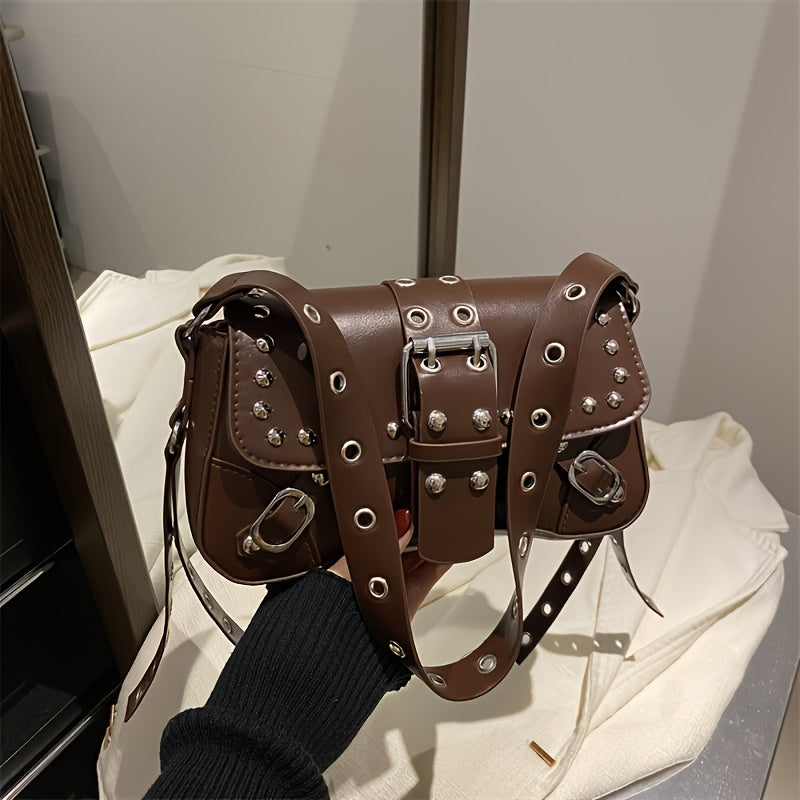 Raven Punk Motorcycle Shoulder Bag – Stylish & Versatile
