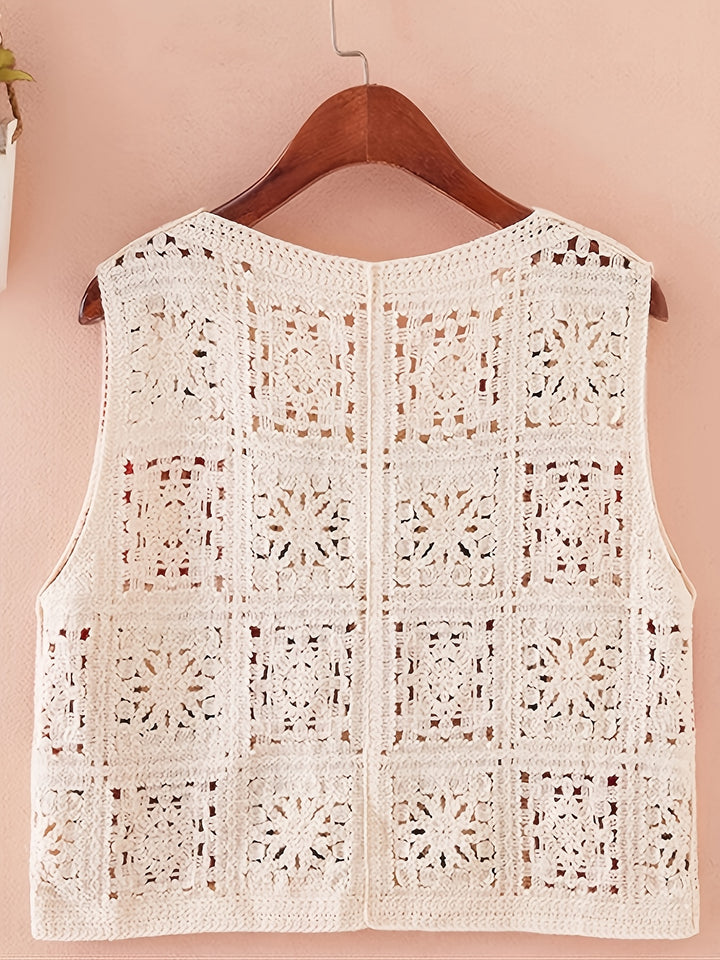 The Embroidered V-Neck Folk Vest