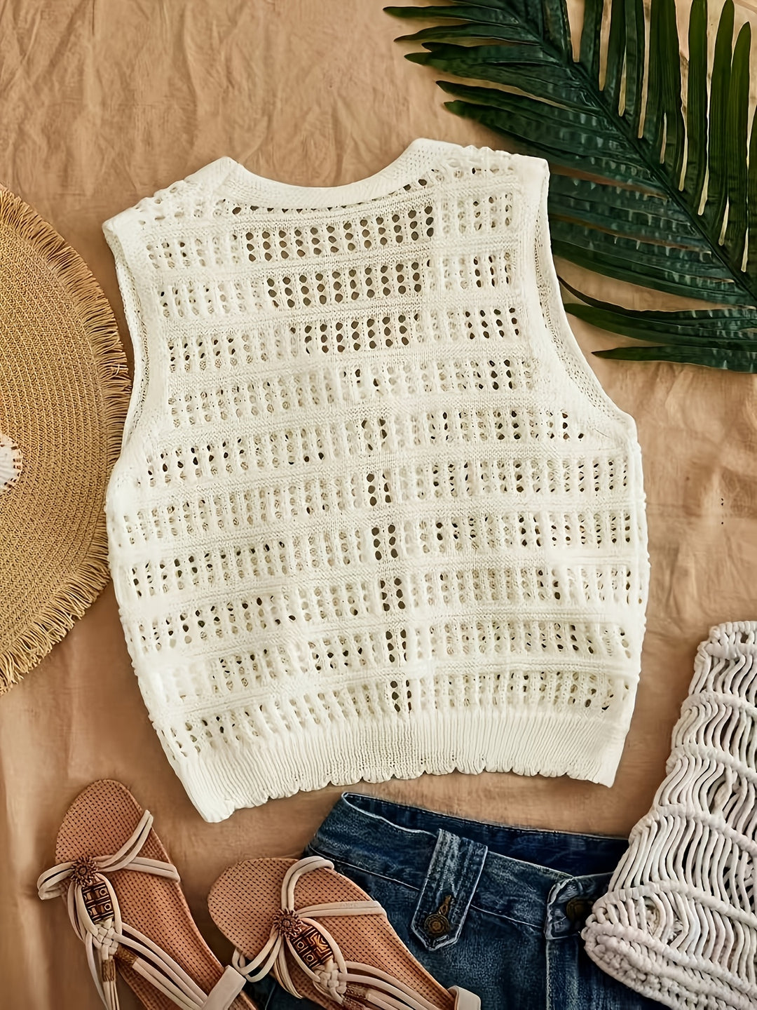 The Floral Open-Knit Cardigan