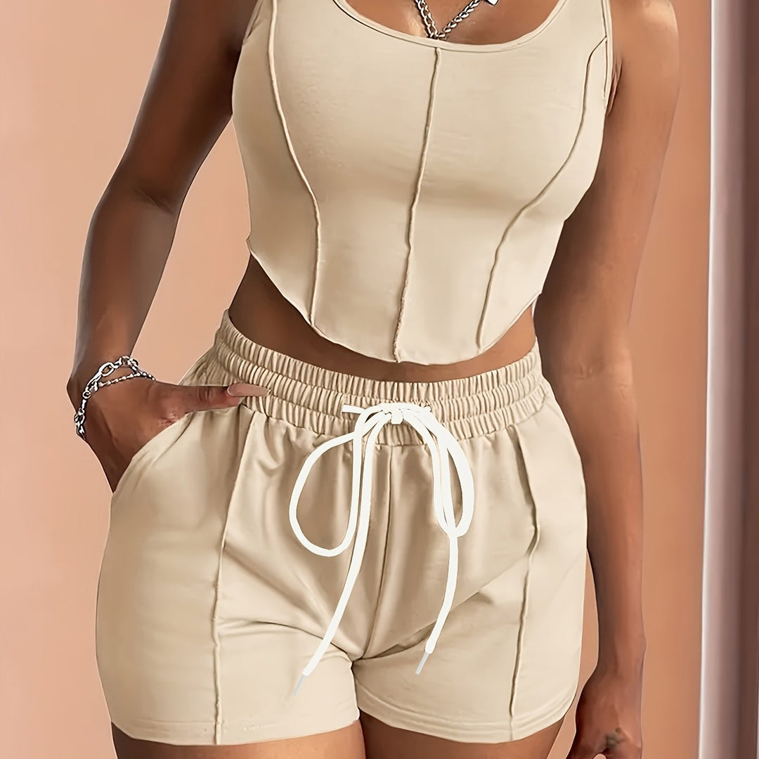 The Square Neck Casual Active Set