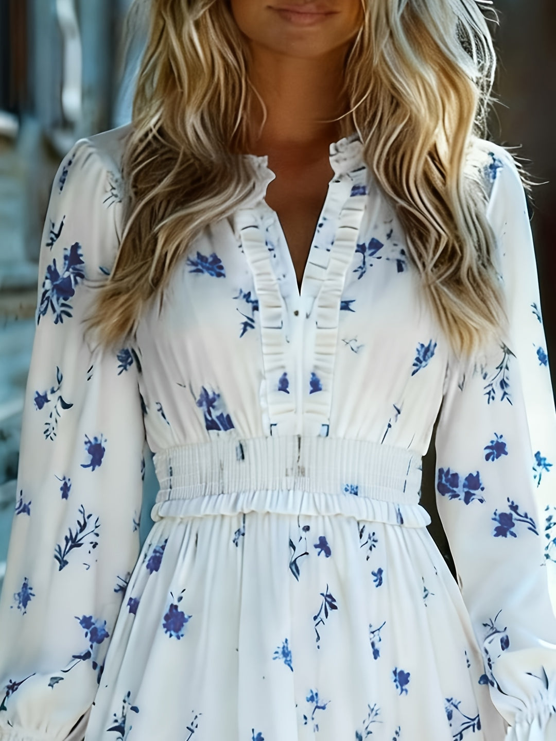 The Asymmetrical Floral Mini Dress