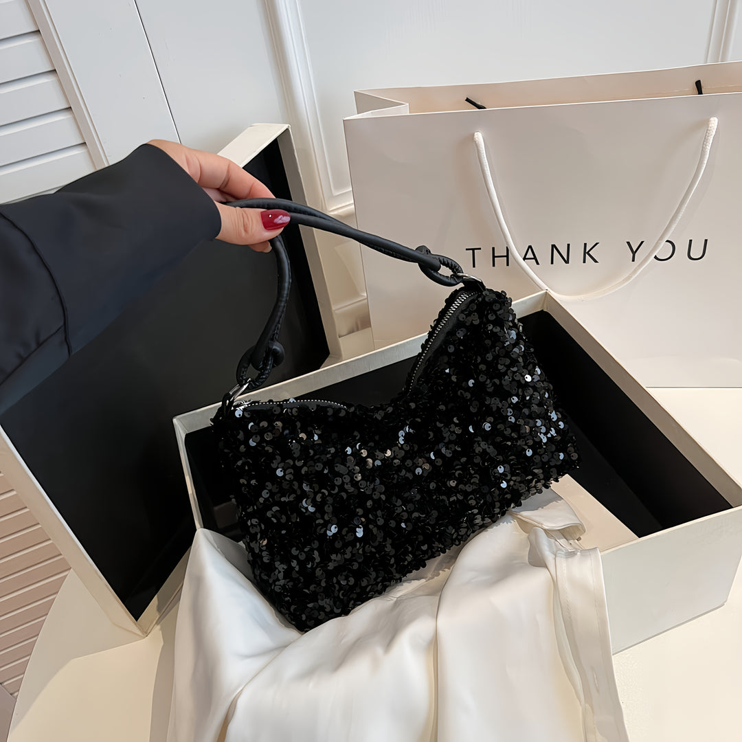 Sequined Shoulder Bag – Chic & Stylish with Strap