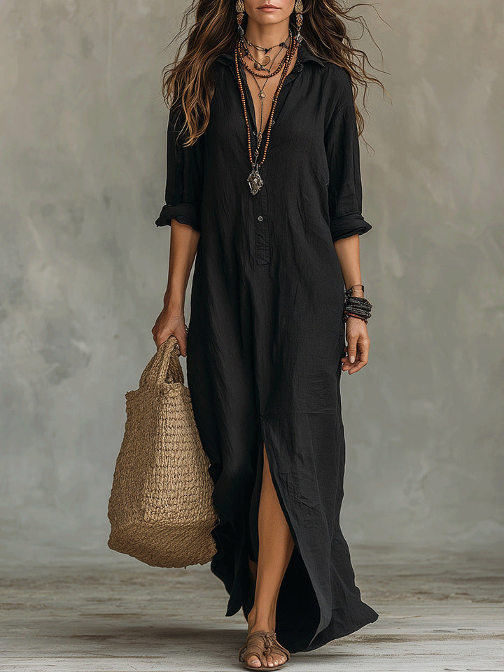 The Dena Linen Maxi Dress