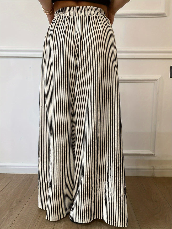 The Striped Wide-Leg Trouser