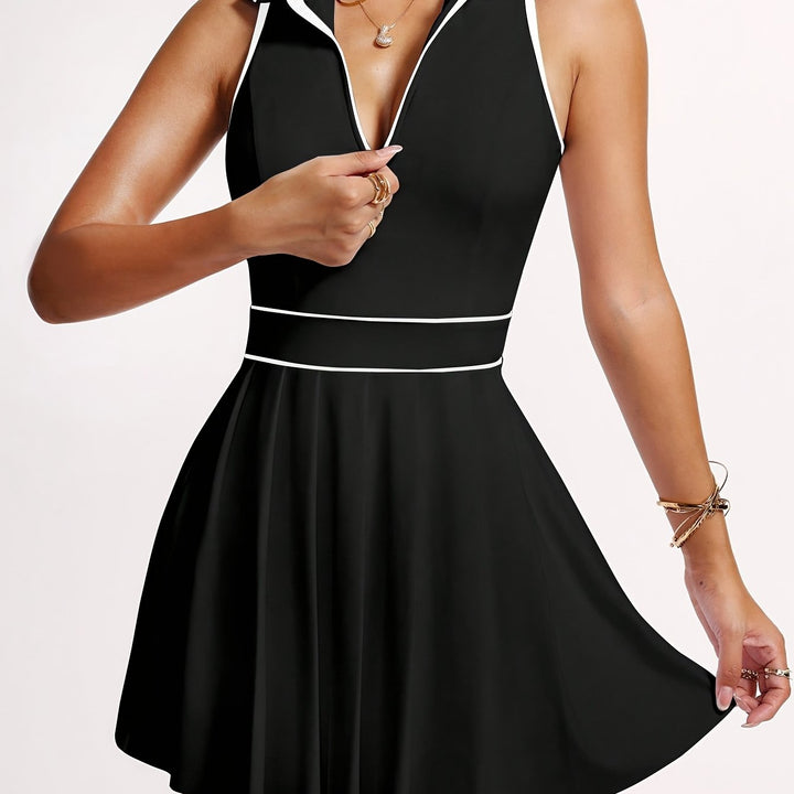 The Striped Zip Tennis Skirt
