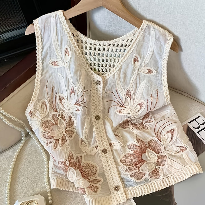 The Boho Floral Vest