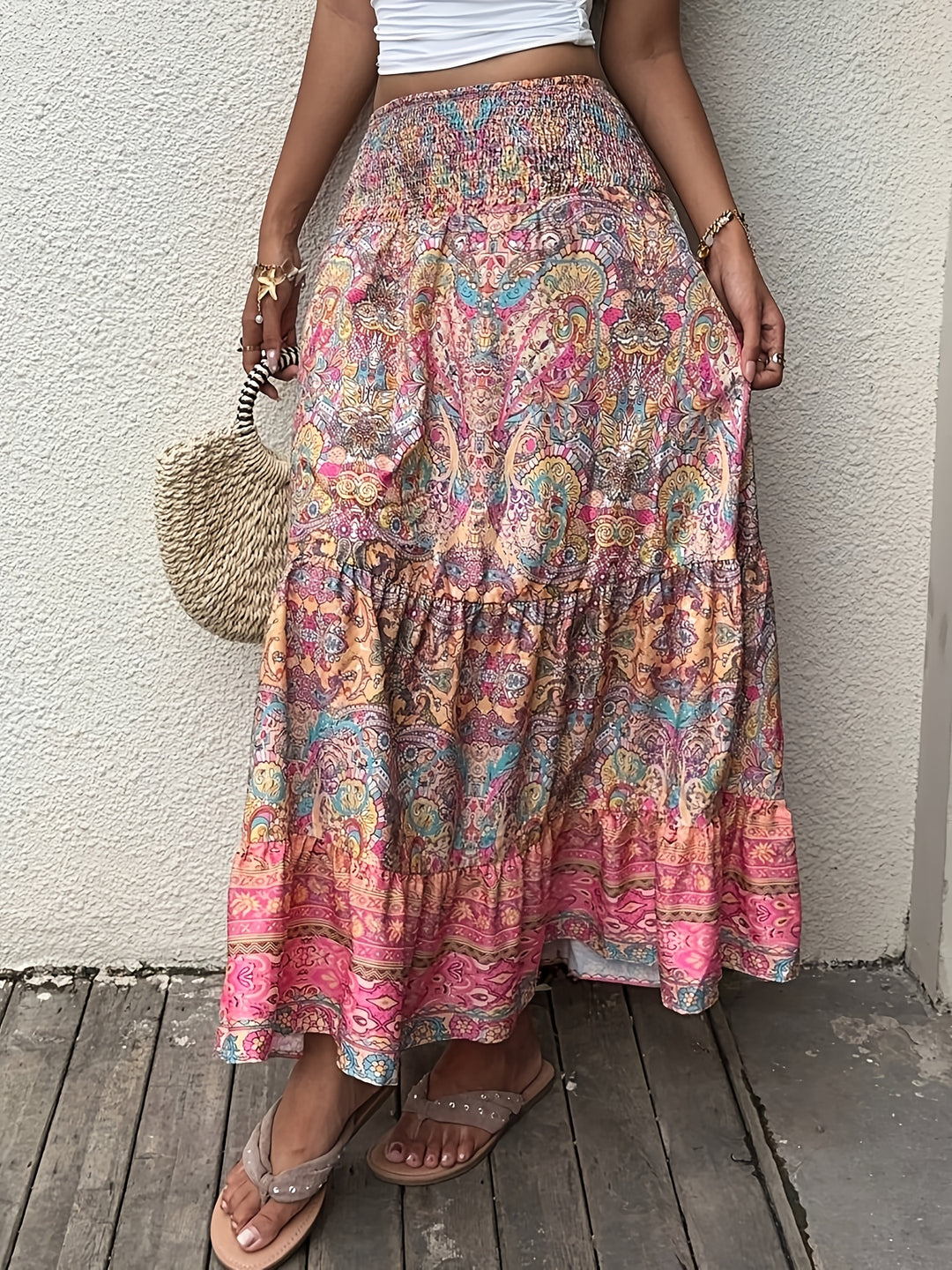 The Paisley Bohemian Maxi Skirt