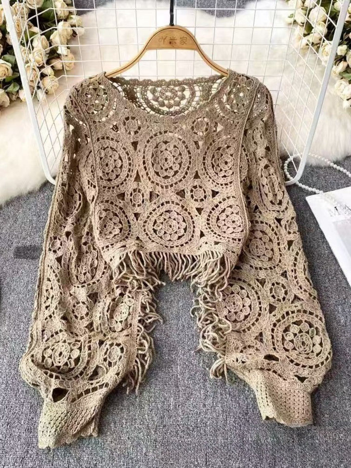 The Fringe Long Sleeve Cover-Up