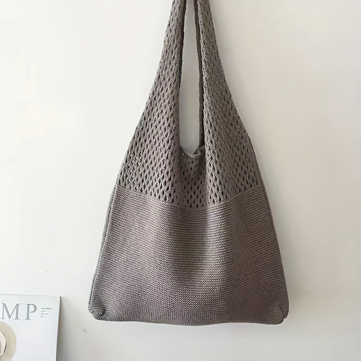 The Margaux Crochet Tote — Woven Shoulder Bag