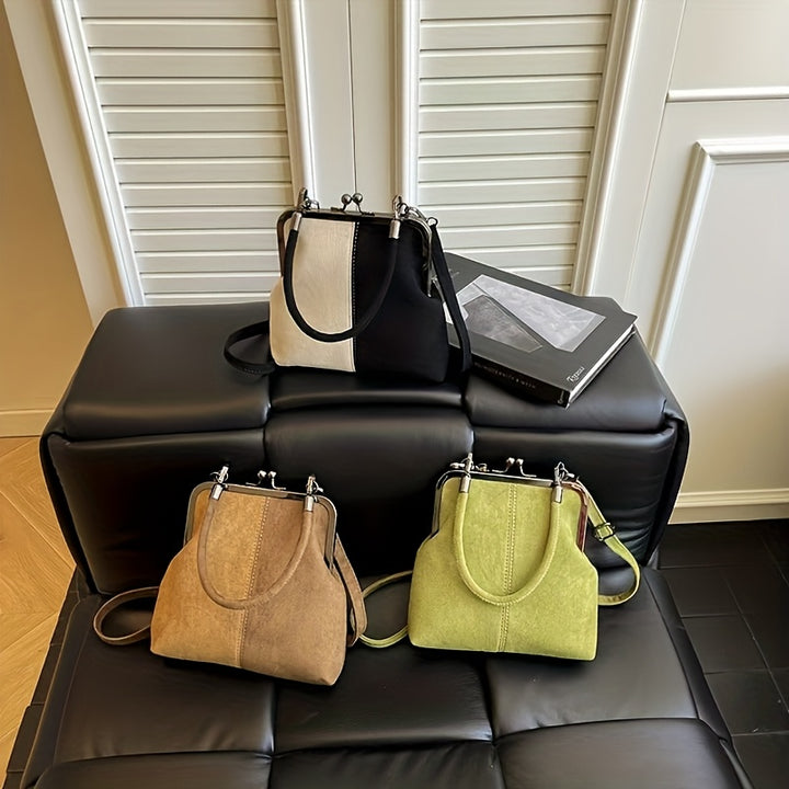 Retro Kiss Lock Crossbody Bag – Vintage & Lightweight