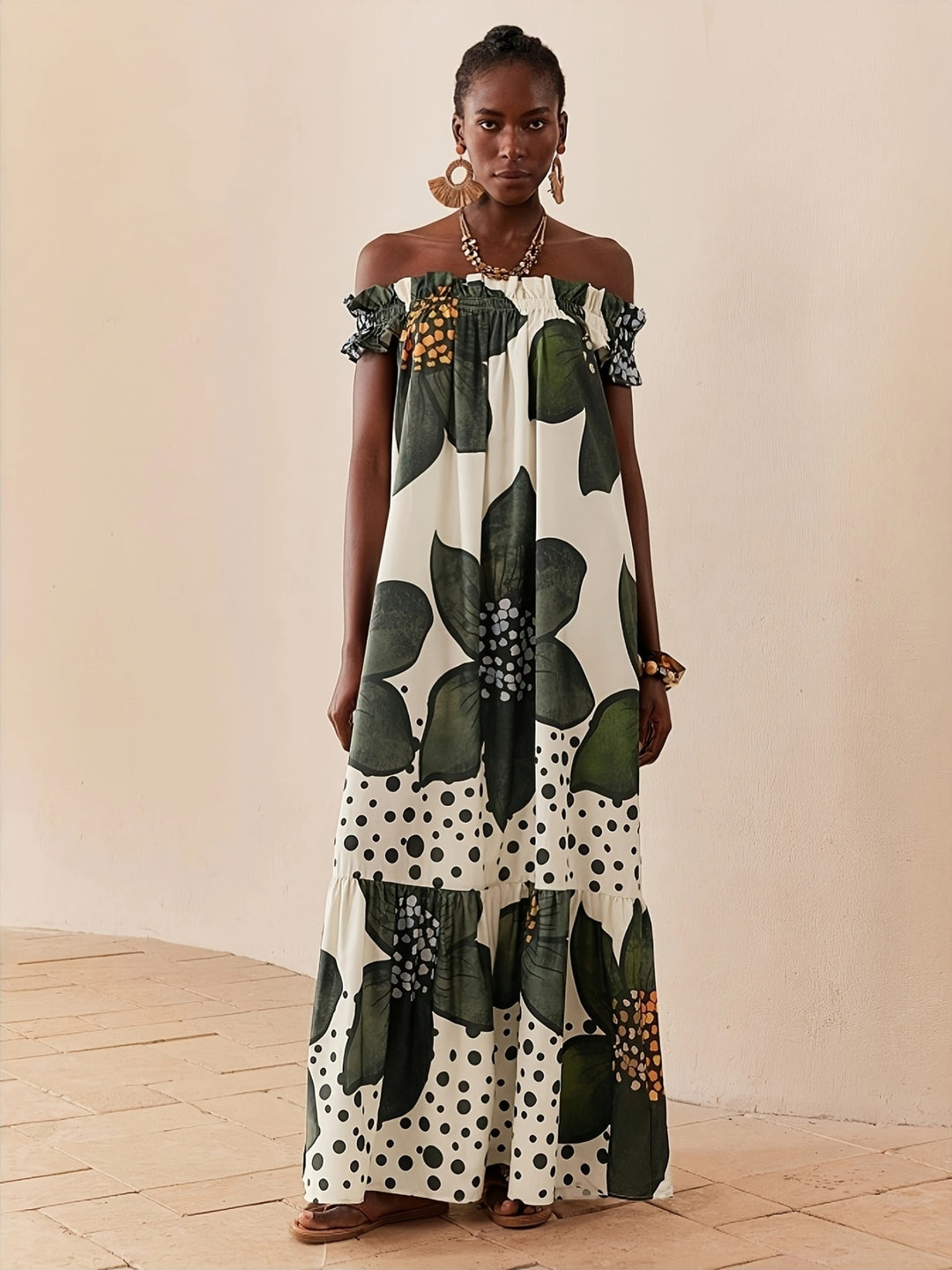 The Floral Off-Shoulder Maxi Dress