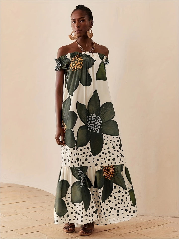 The Floral Off-Shoulder Maxi Dress
