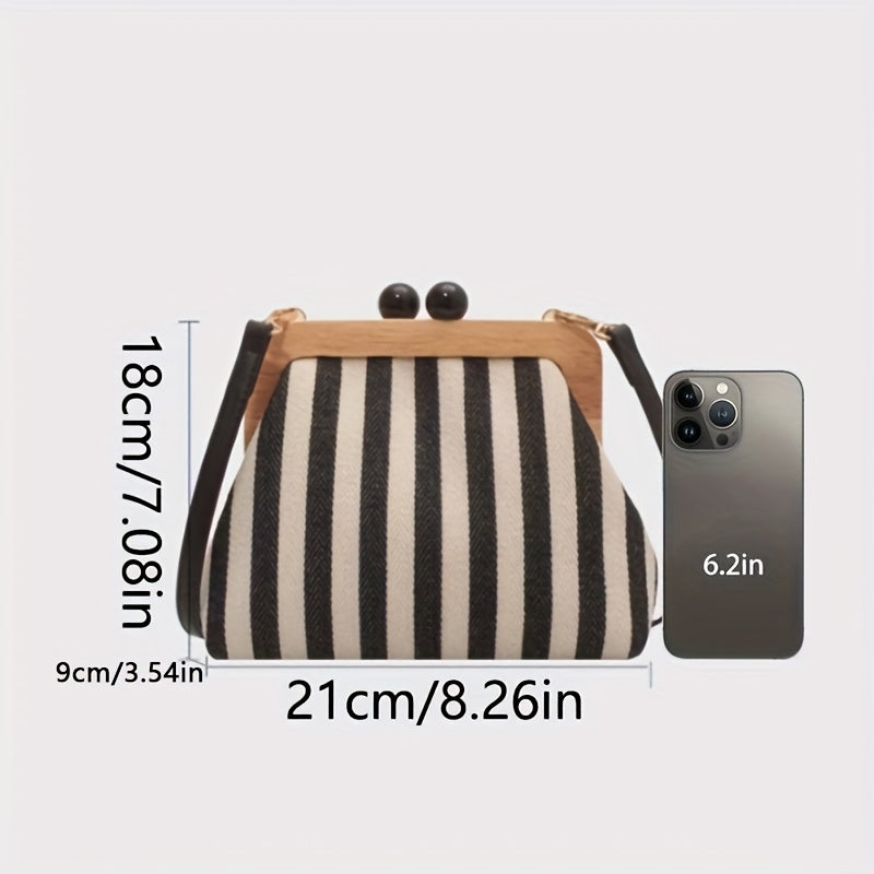 Luna Striped Crossbody Bag – Stylish & Versatile