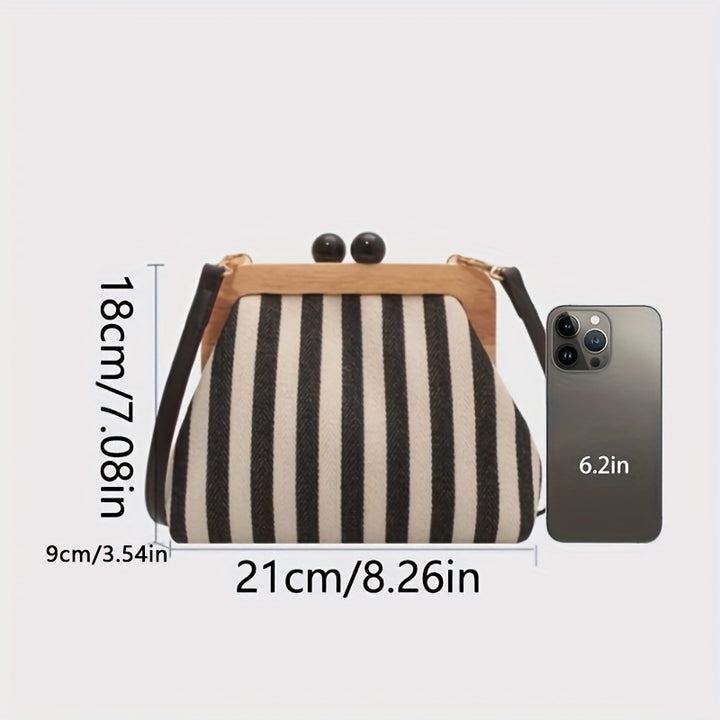 Luna Striped Crossbody Bag – Stylish & Versatile