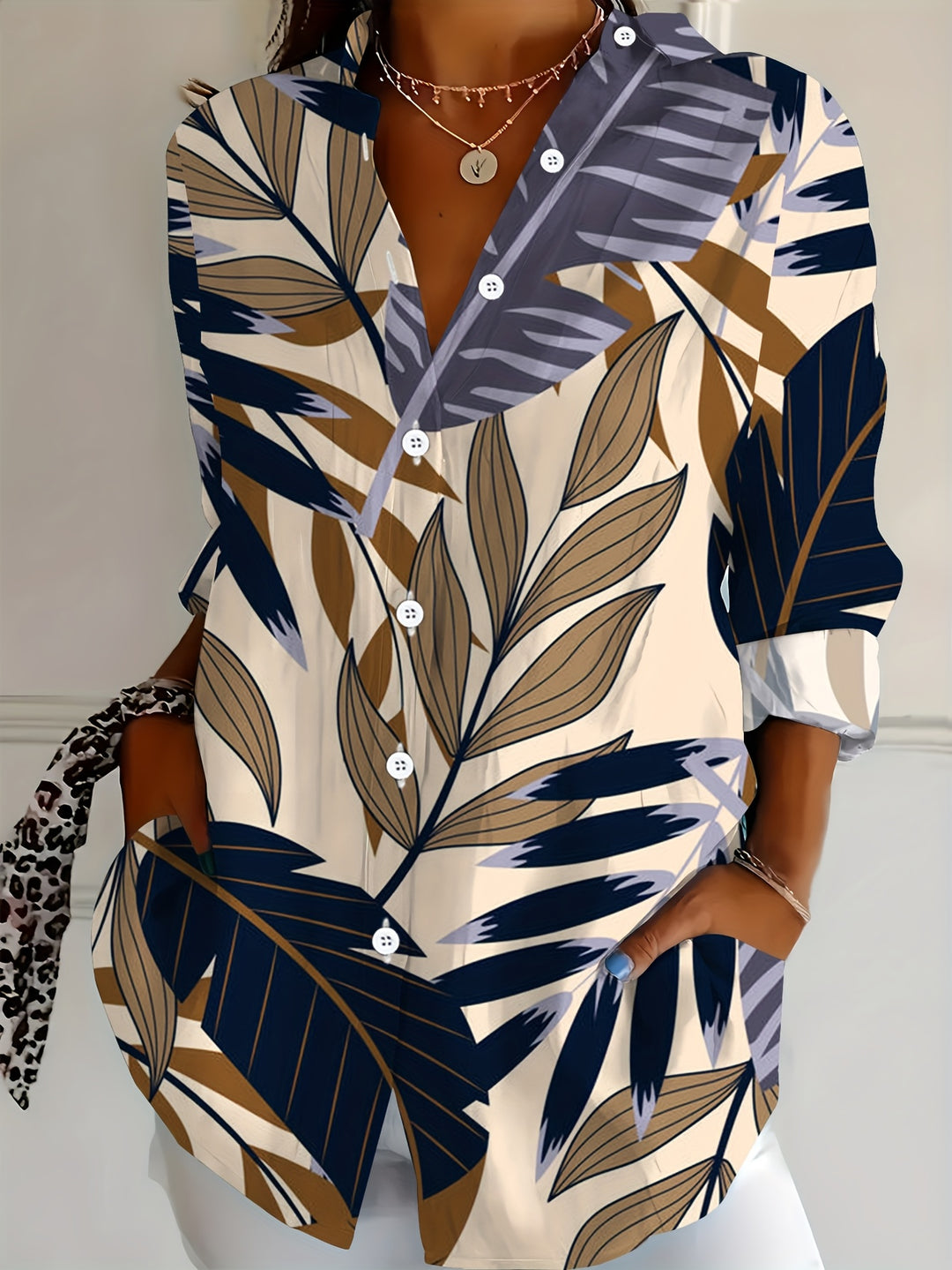 The Nautical Leaf Blouse