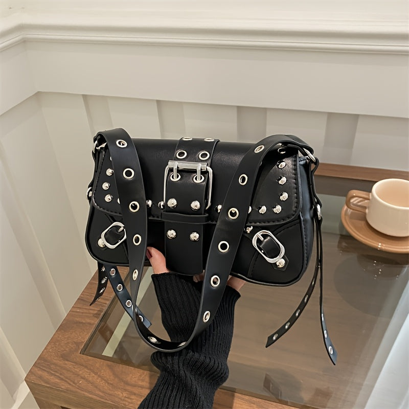 Raven Punk Motorcycle Shoulder Bag – Stylish & Versatile