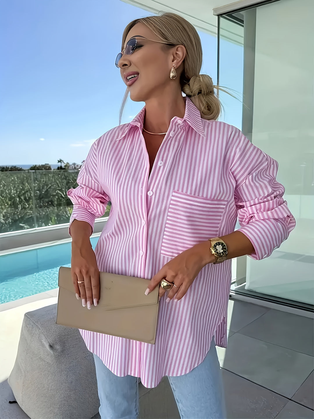 The Striped Casual Shirting Set