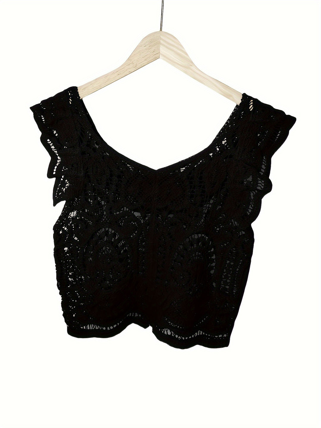 The Ruffle Button Crochet Cardigan