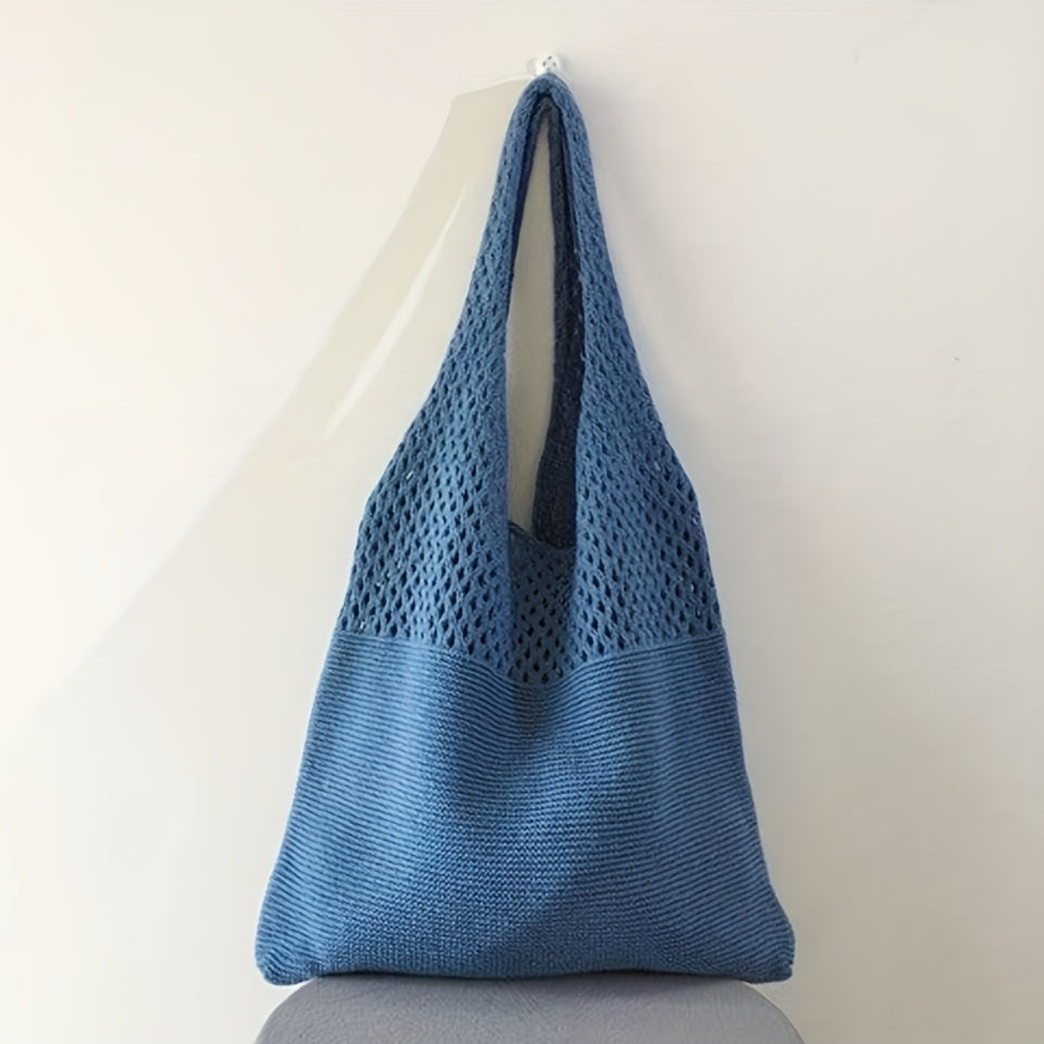 The Margaux Crochet Tote — Woven Shoulder Bag