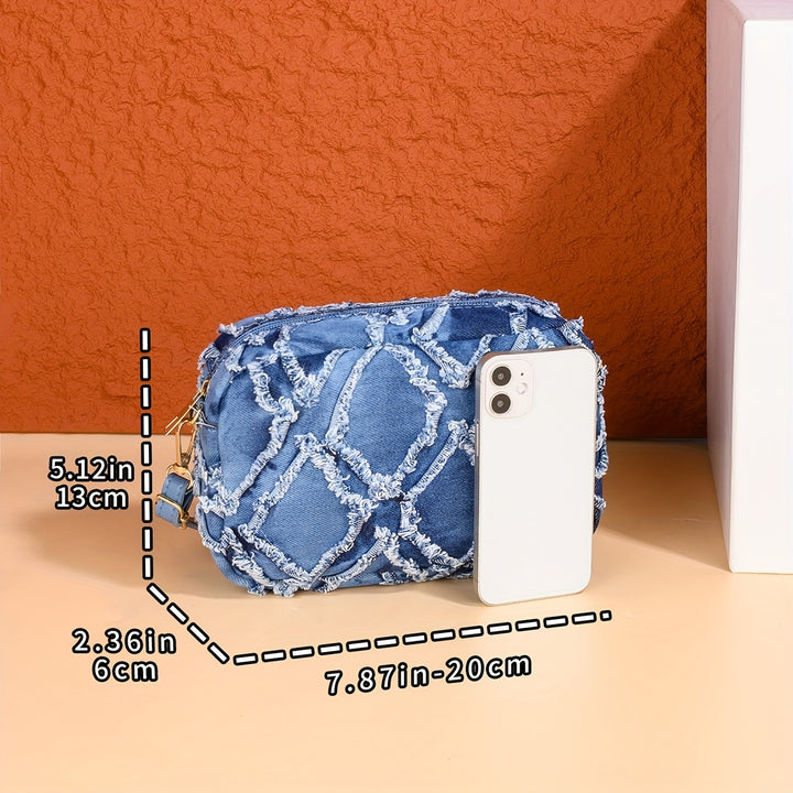 Geometric Check Crossbody Bag