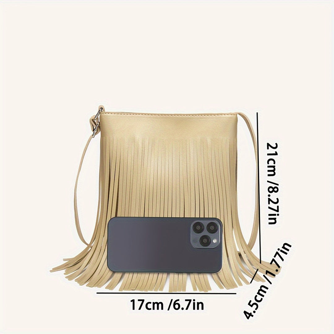Boho Tassel Bucket Bag