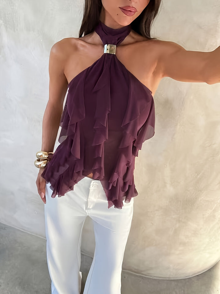 The Ruffle Collar Top