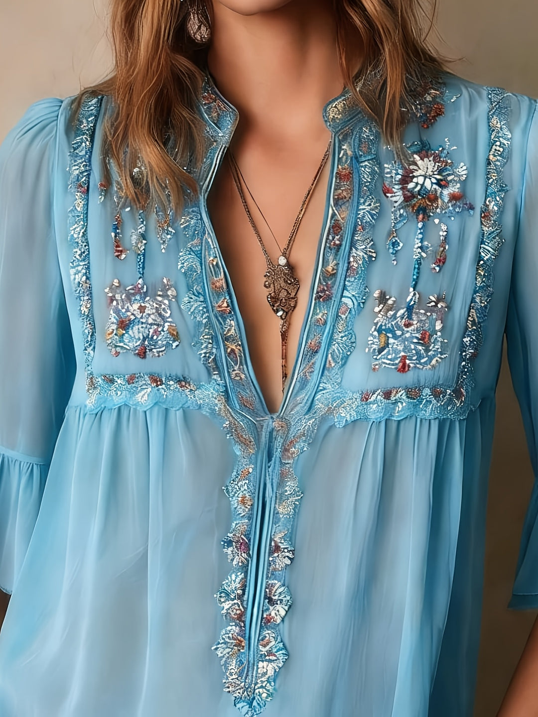 Sheer Floral Blouse — Romantic Statement Top