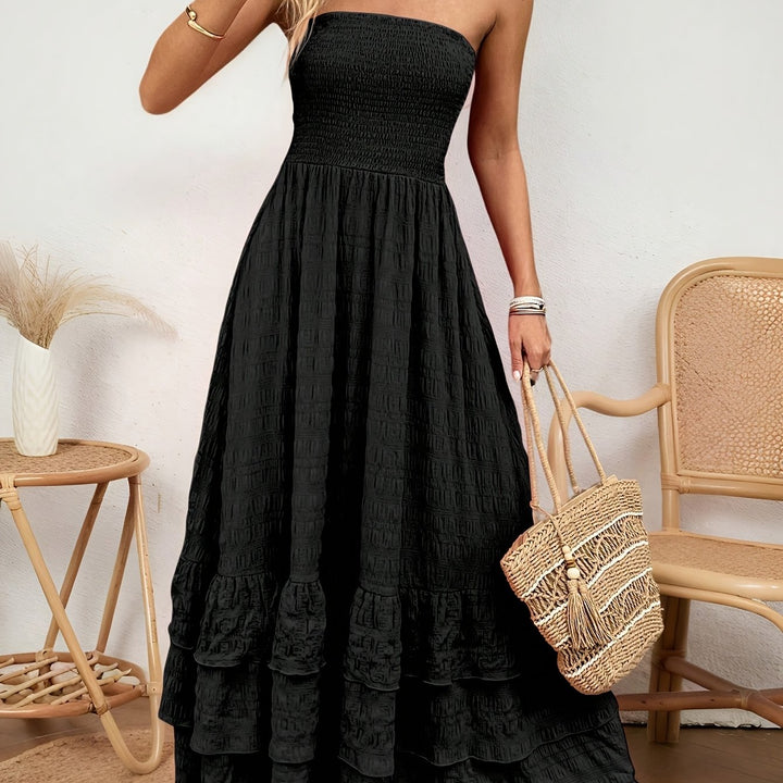 The Strapless Bohemian Maxi Dress
