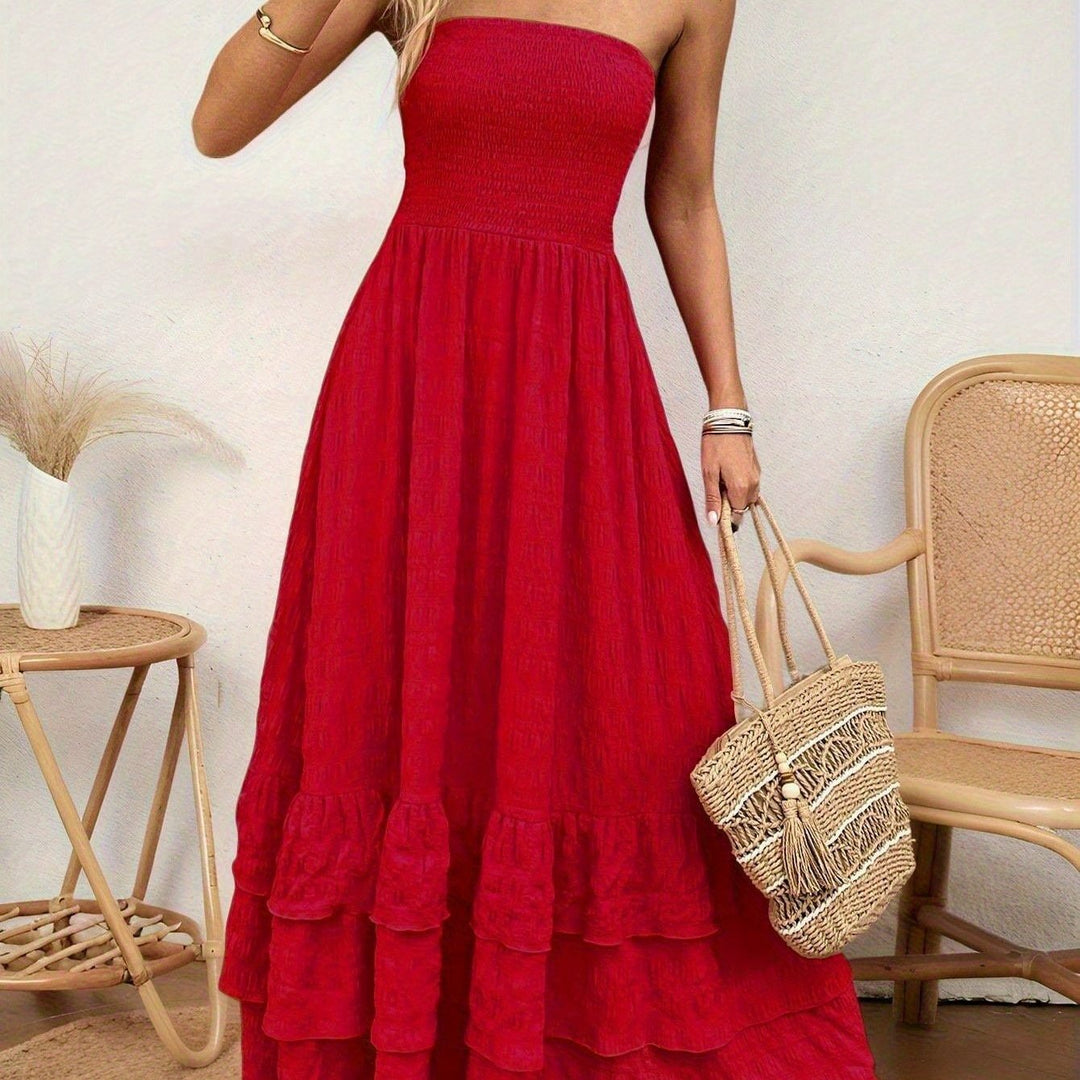The Strapless Bohemian Maxi Dress