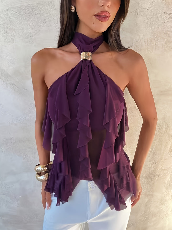 The Ruffle Collar Top