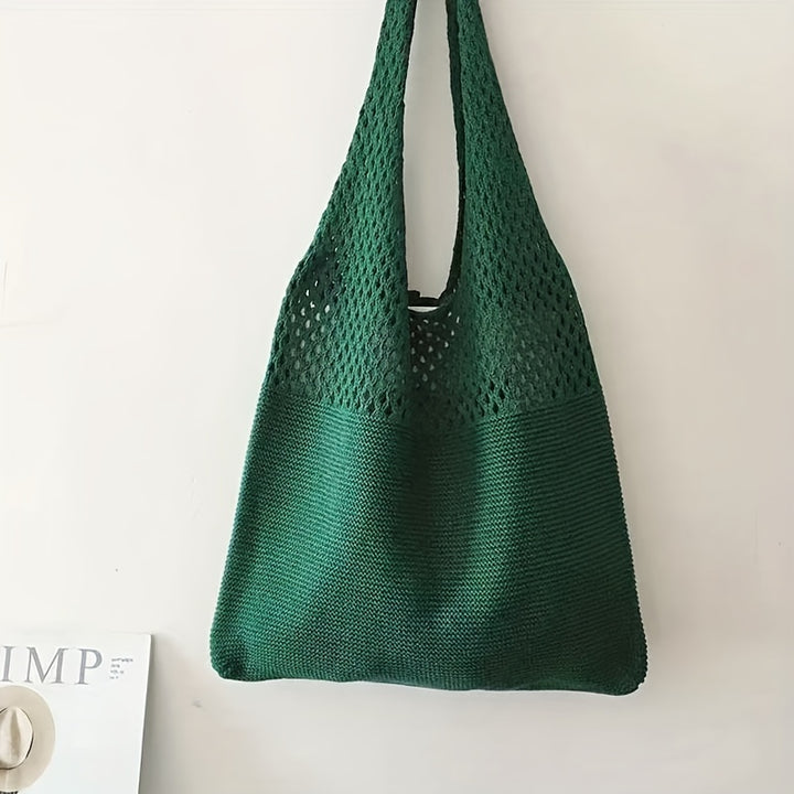 The Margaux Crochet Tote — Woven Shoulder Bag