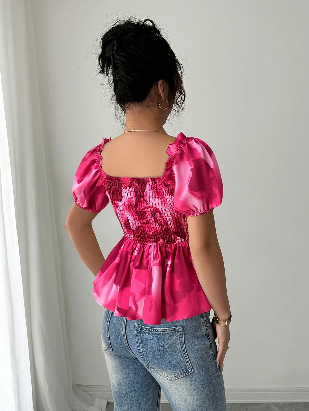 The Floral Square Neck Set