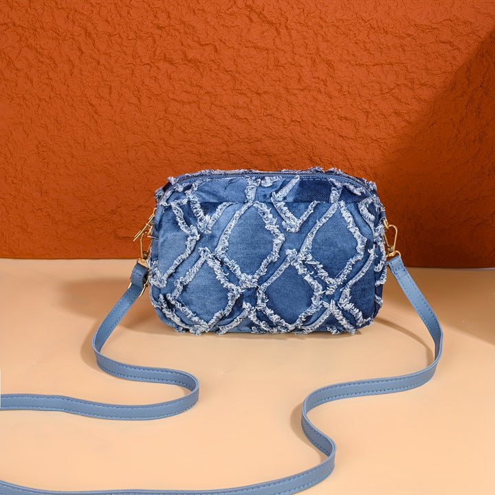 Geometric Check Crossbody Bag