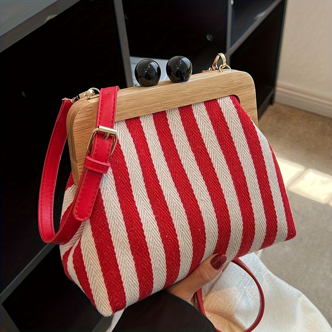 Luna Striped Crossbody Bag – Stylish & Versatile