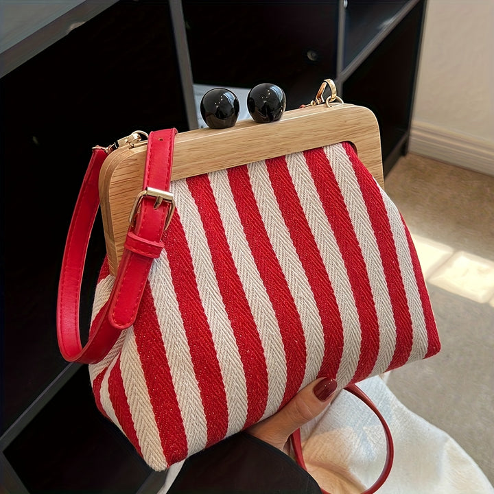 Luna Striped Crossbody Bag – Stylish & Versatile