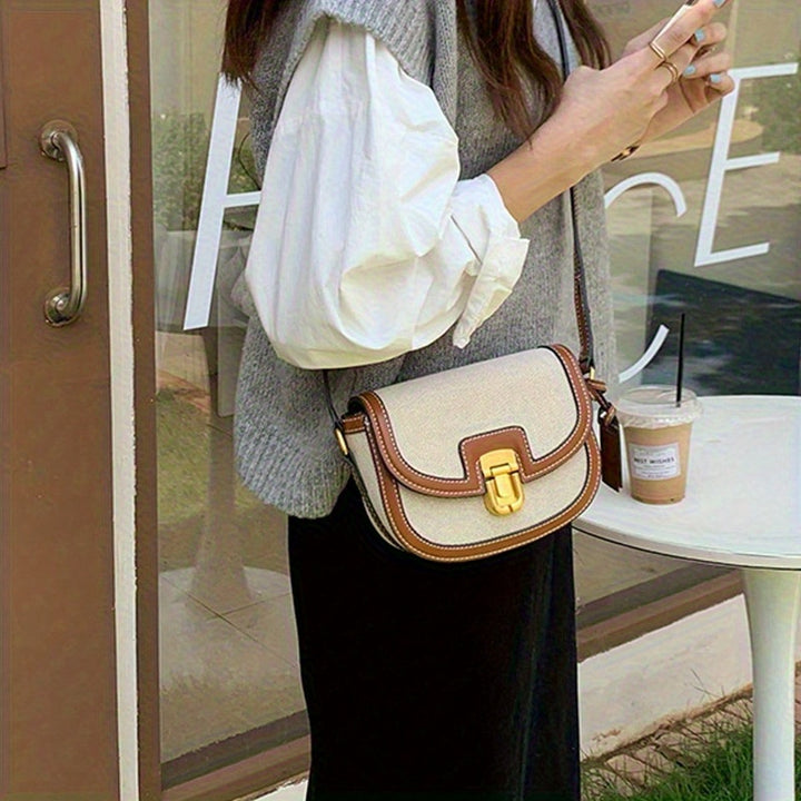 Vintage Faux Leather Crossbody — Everyday Shoulder Bag
