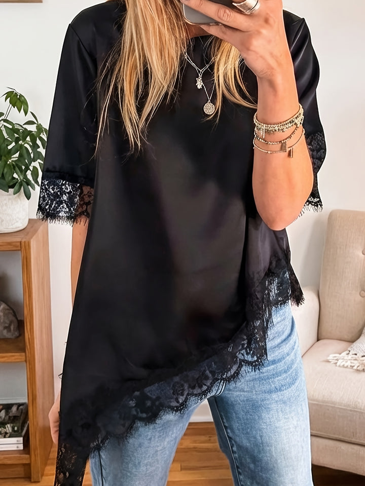 The Asymmetric Lace Top