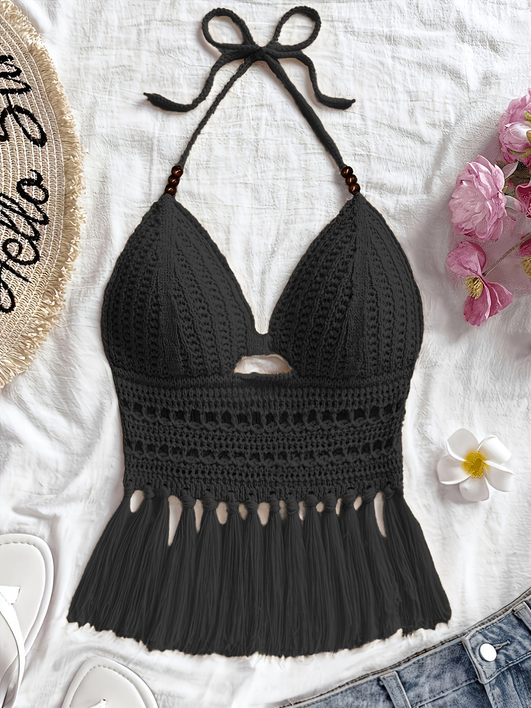 The Beaded Tassel Holiday Top