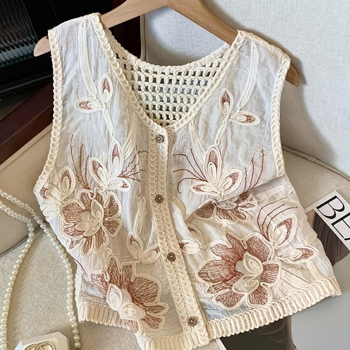 The Embroidered Crochet Cardigan