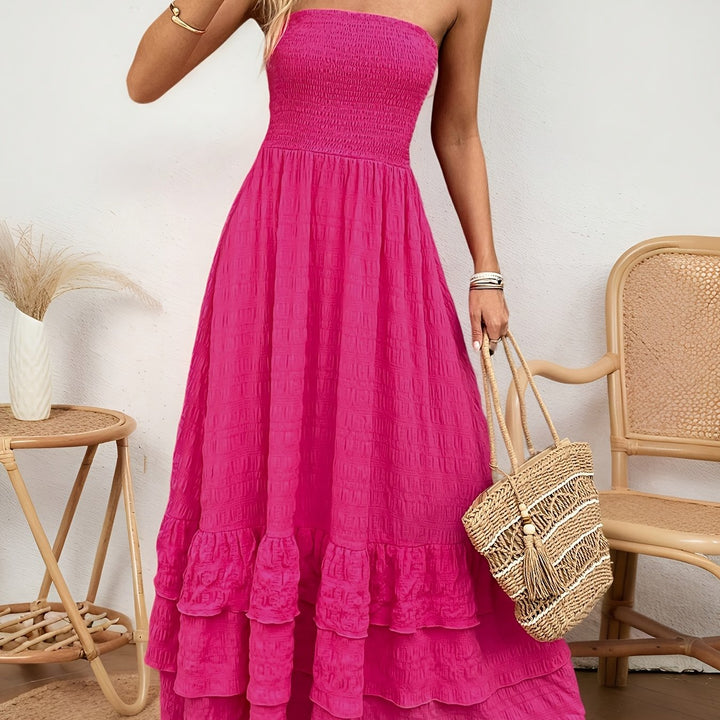 The Strapless Bohemian Maxi Dress