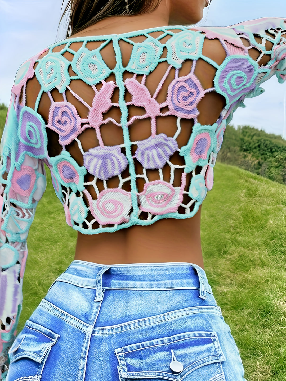 The Floral V-Neck Beachwear Blouse