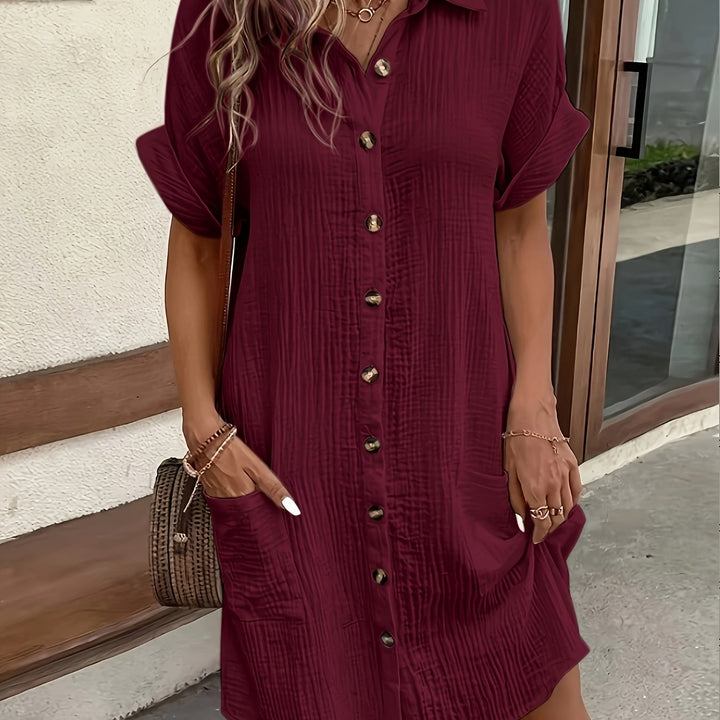 The Rosa Button Shirt Dress