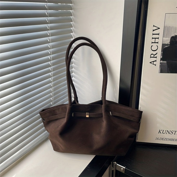 Aurora Suede-Velvet Shoulder Bag – Stylish & Multi-Pocket