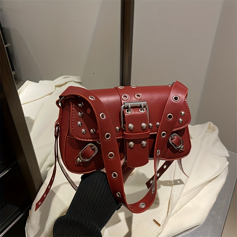 Raven Punk Motorcycle Shoulder Bag – Stylish & Versatile