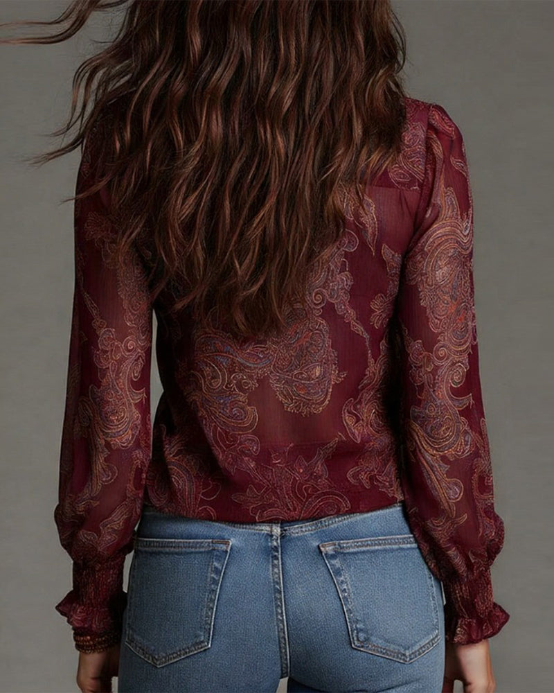 The Norina V-Neck Blouse