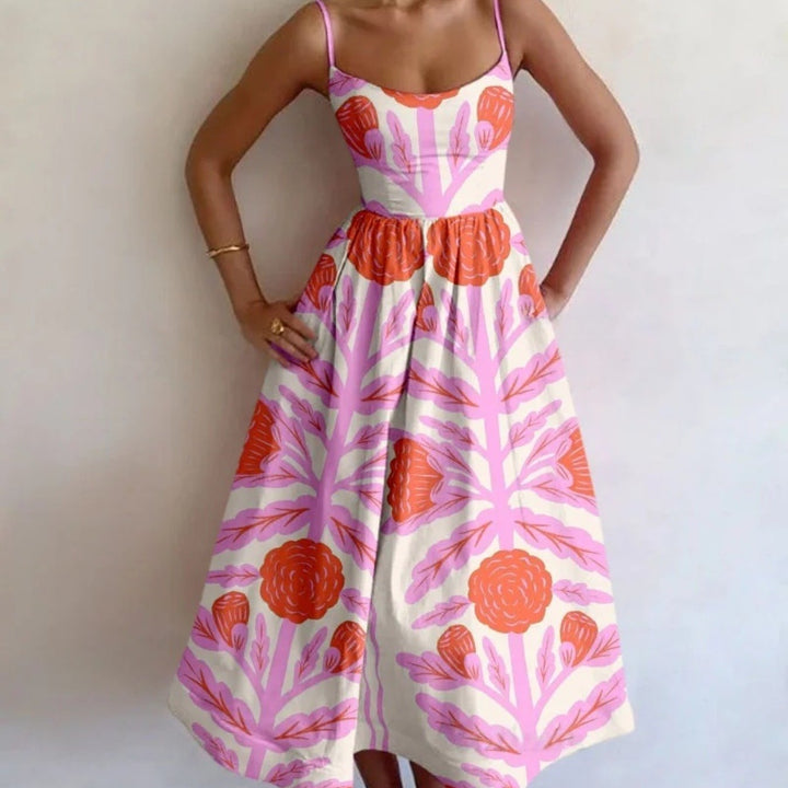The Sunset Floral Slip Dress