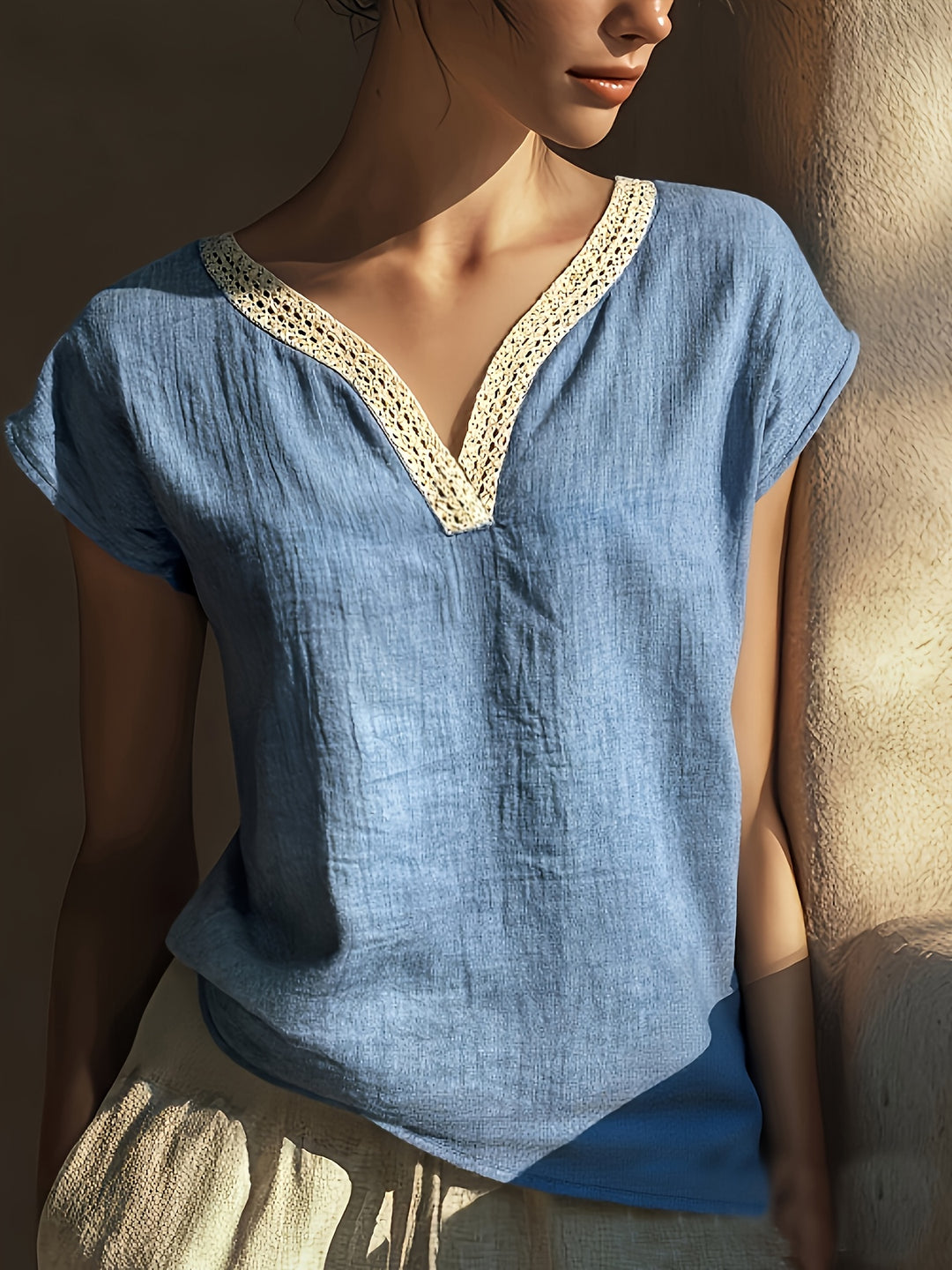 The Lace V-Neck Blouse